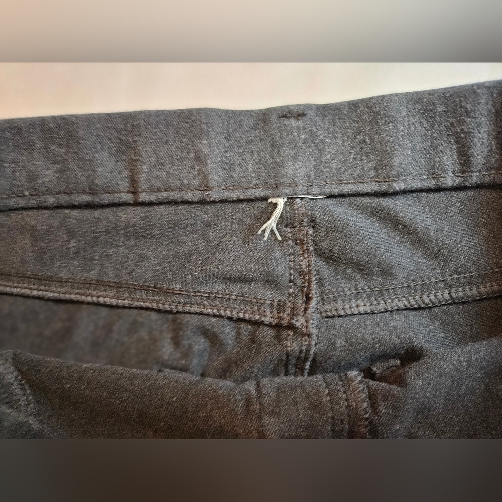Unbranded Womens Dark Gray Pull On Skinny Pants With Faux Side Pockets Size 12 - Picture 4 of 10